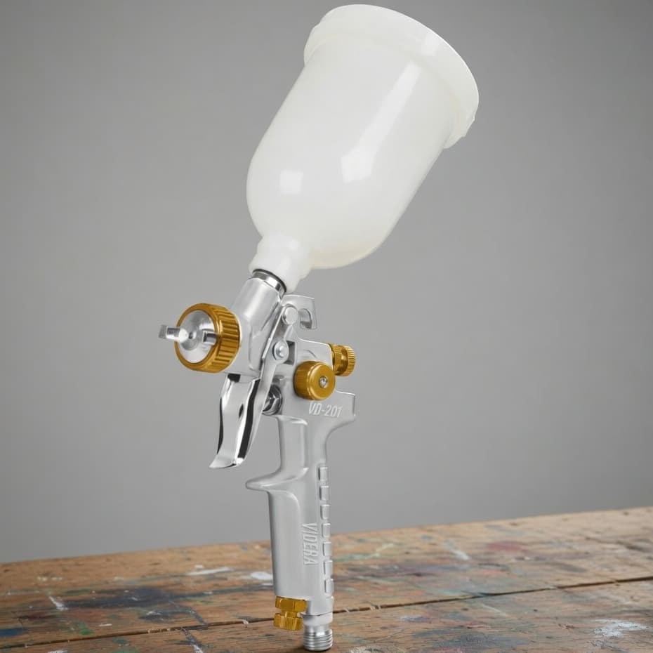 Pistola de Pintura Gravidade Acabamento Retoque HVLP 1.0 Wimpel VD-201