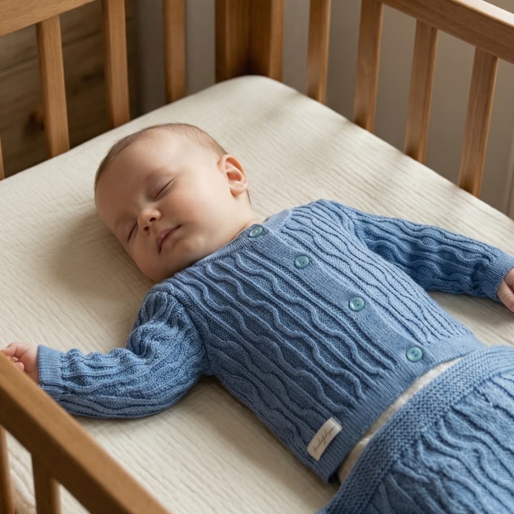 Casaco Bebê Tricô Delicata Menino Cardigan Luxo 0 a 11 Meses P M G - Azul Branco Amarelo Verde
