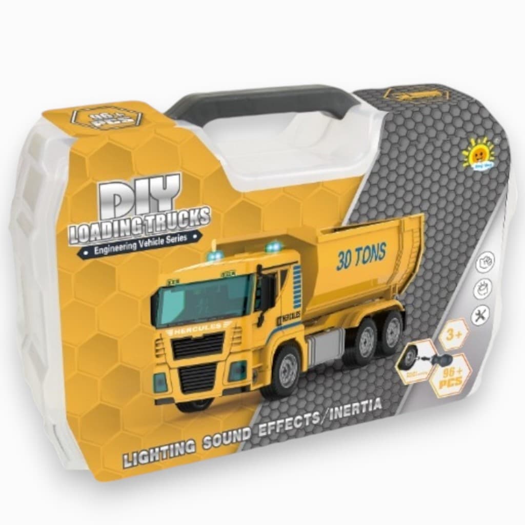 Caminhão Ferramentas Brinquedo Infantil Maleta Monte Desmonte Luz Som Kids Lúdico Educativo DIY Interativo Criativo