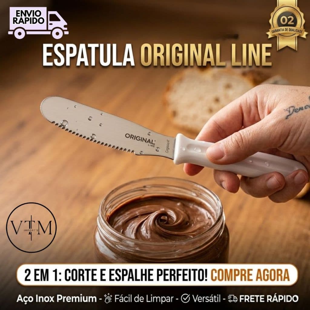Espátula Original Line para Espalhar e Servir Ideal para Cozinha Uso Doméstico e Profissional em Bolos Pães e Confeitari