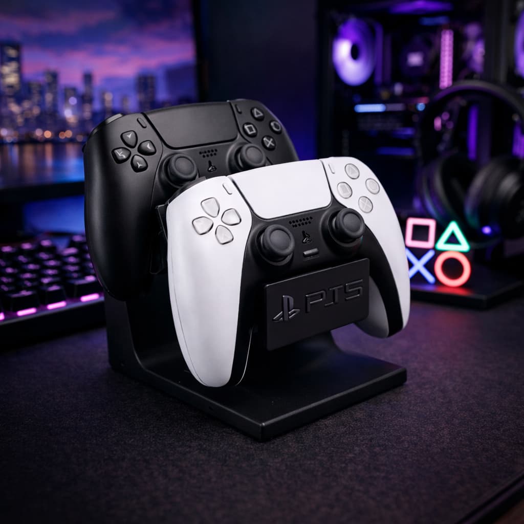 Suporte para Controle PS5 DualSense | Organizador Gamer de Mesa