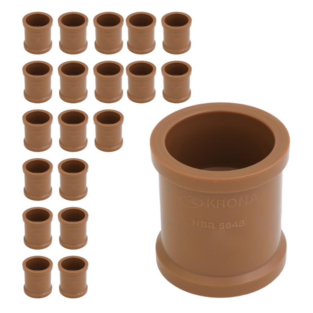 Kit 20 Luva Soldável 20mm 1/2 Polegada Pvc Krona Água