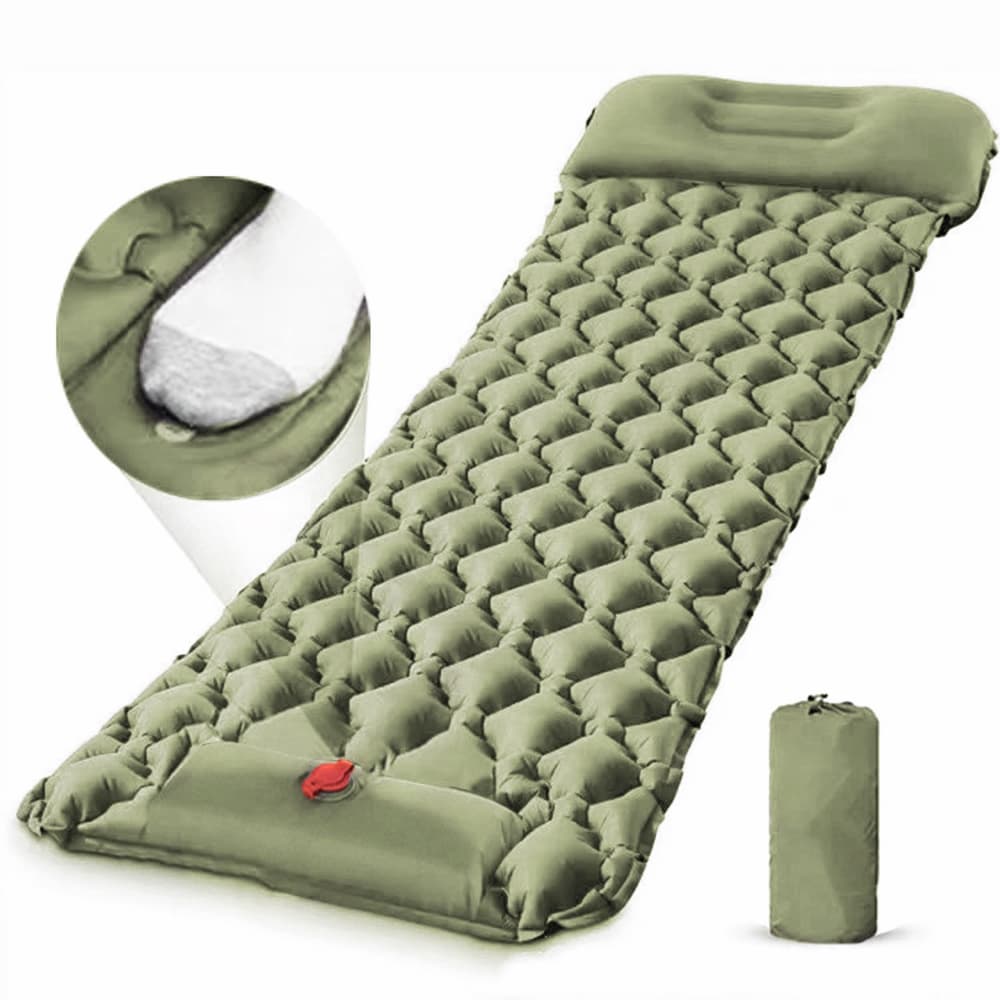 2/1 UN-Colchão dobrável individual para uso externo com travesseiro 190x60cm.Ideal para Hiking e camping.