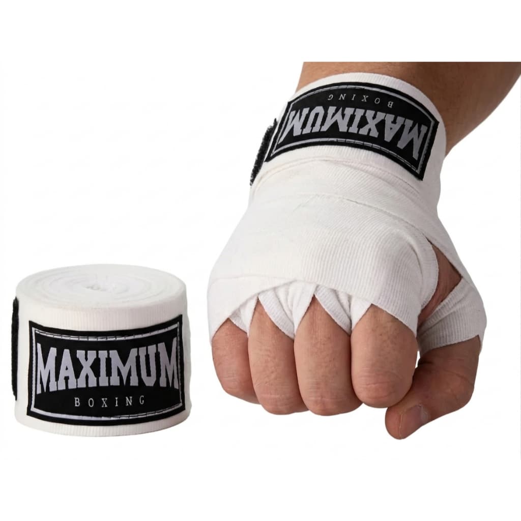 Bandagem Branca Maximum 3 metros - Muay thai Boxe - Atadura