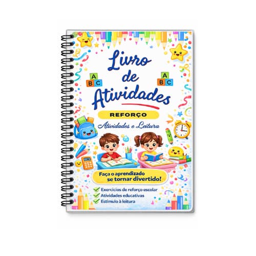 Apostila Alfabetização Infantil Caderno de Caligrafia Atividades de Reforço - 50 Folhas