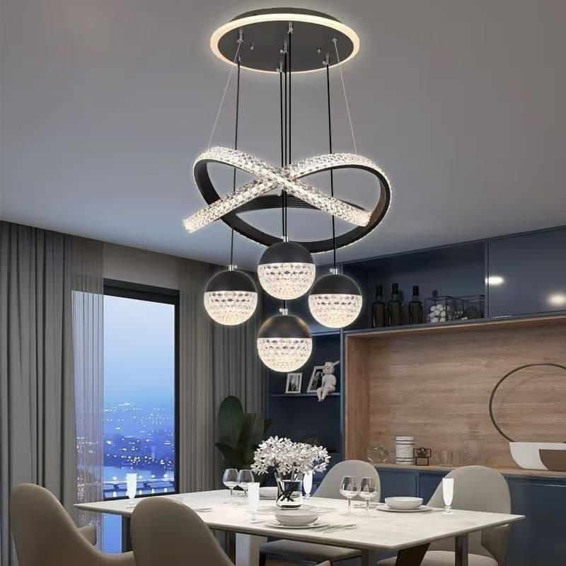3 Colors 110V-220V LED Ceiling Chandelier for Dining Room and Living Room Romantic Luxury Scandinavian O16