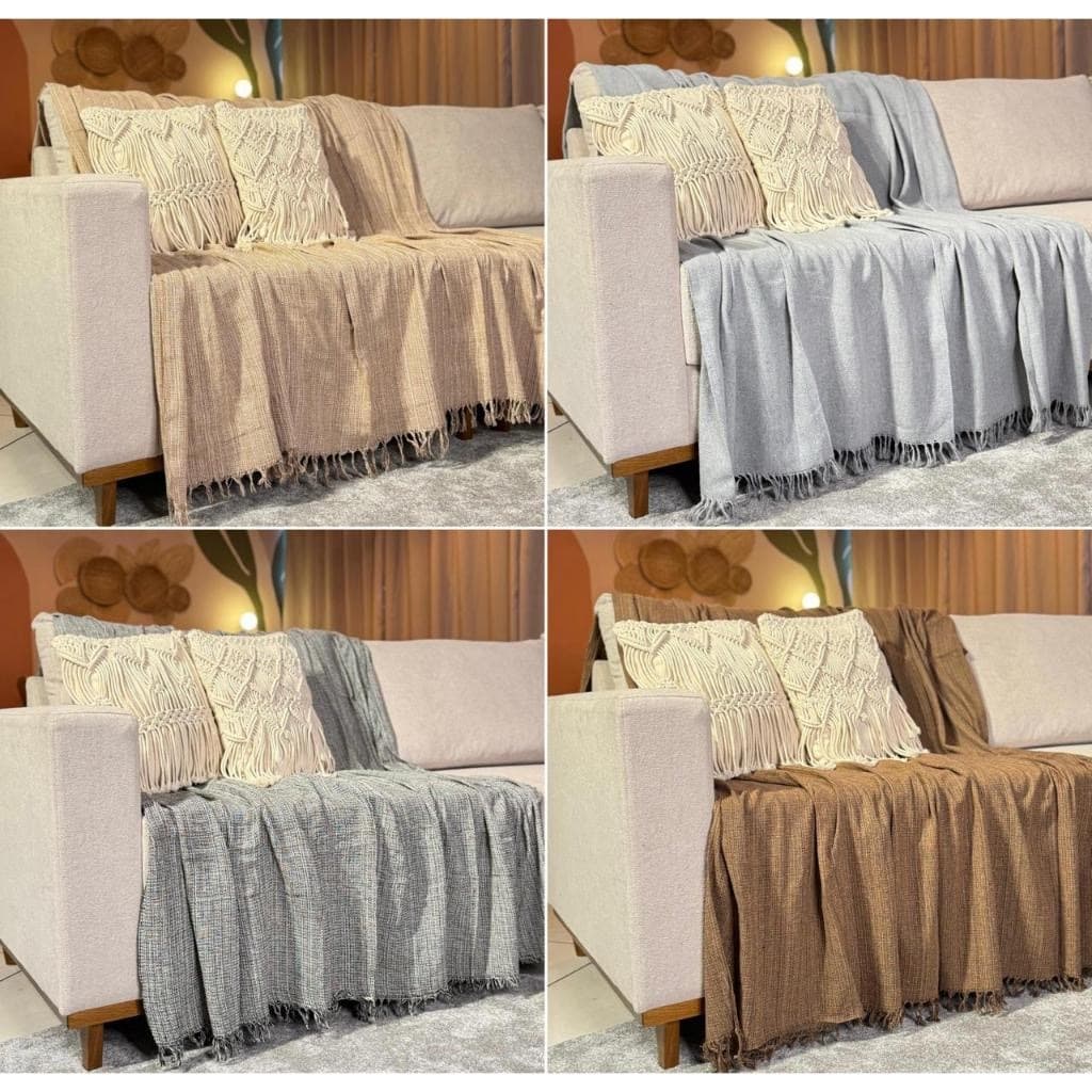 Manta pra Sofá tipo capa Protetora Decoraçao 2,10 x 1,20 100% Algodão Promoção Casa