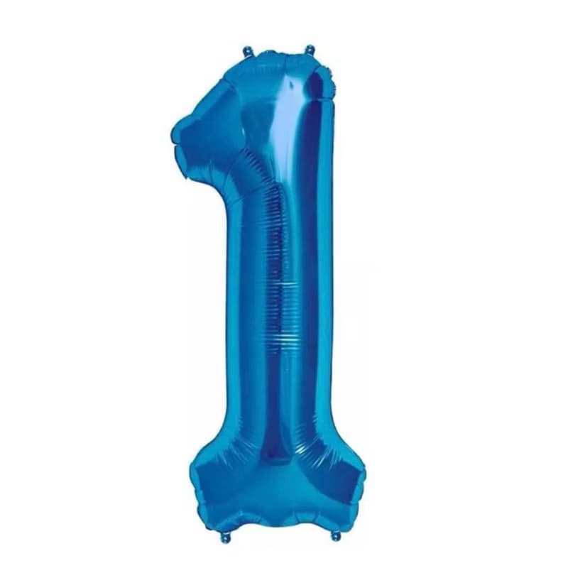Balão Metalizado  Número  Azul