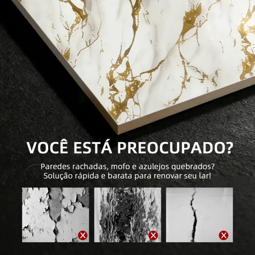 Kit 60 Painel Autocolante 60x60cm para Parede e Piso – Efeito Laminado Moderno, Fácil Aplicação e Super Resistente