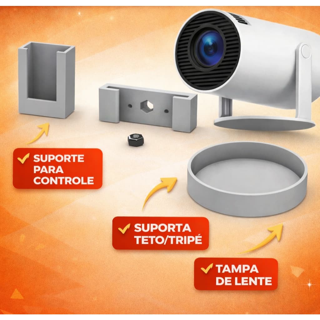 Suporte completo para Projetor HY300 suporte para teto / tripe / controle / capa para lente