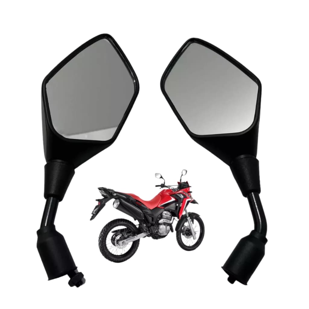 Par Retrovisor Honda Nova Haste Curta Xre 300 2019/2023 X3 Bico M 15000E