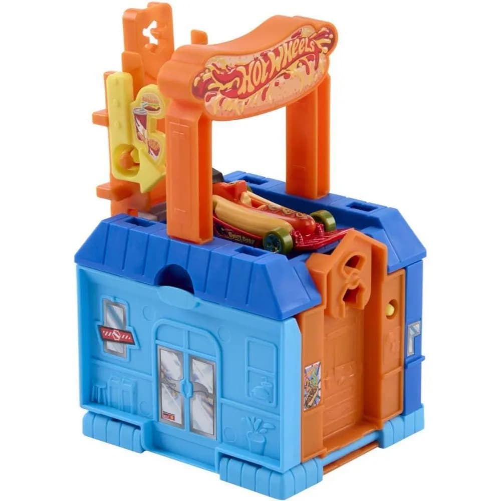 Pista Dine E Go Drive-thru + Carrinho - Grab E Go Hot Wheels Mattel