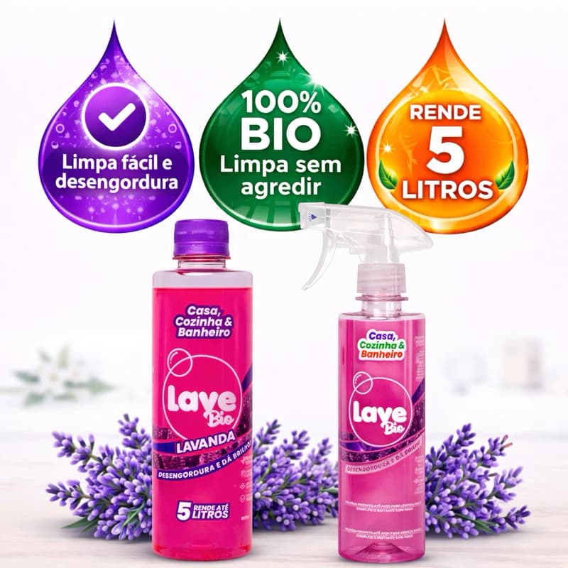 LaveBio - Multiuso Lavanda (casa, cozinha e banheiro)