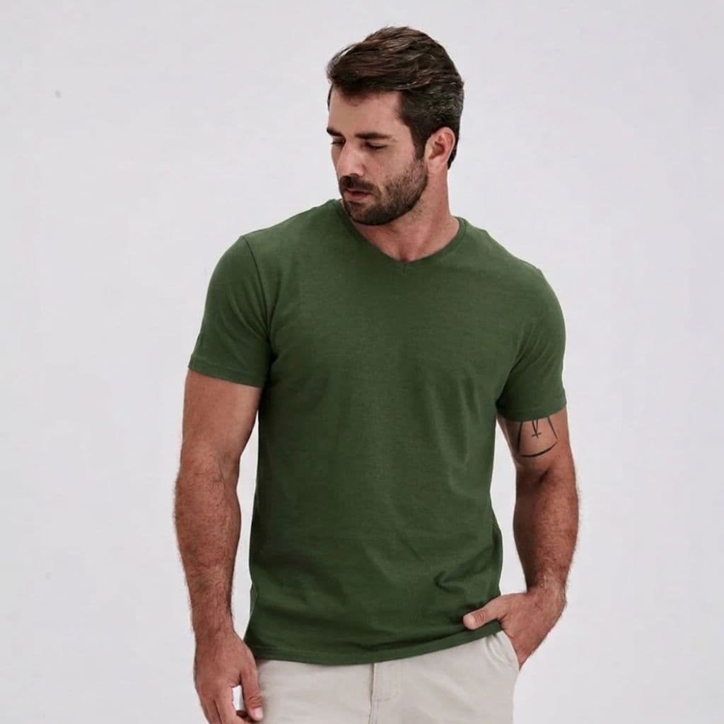 Camiseta Masculina Lisa 100% Algodão Confotavel Basica Gola Redonda Diversas Cores