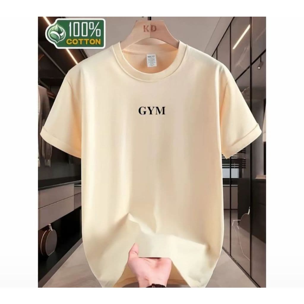 Camiseta Masculina GYM 100% Algodão Treino Academia Confortável