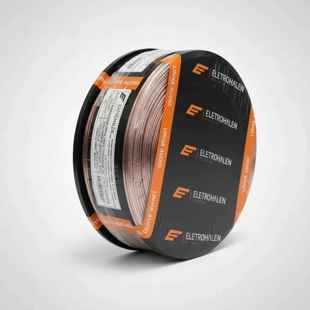 Fio Bicolor Paralelo Cristal Polarizado 2x1,5mm Rolo 100m Eletrohalen Som Automotivo Home Theater