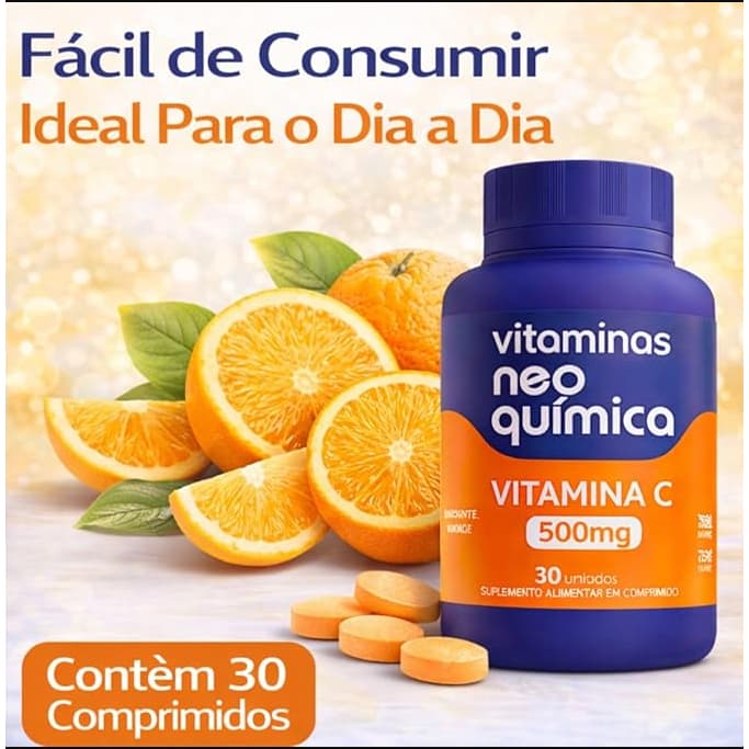 Vitamina C 500mg 30 Cápsulas - Neo Química