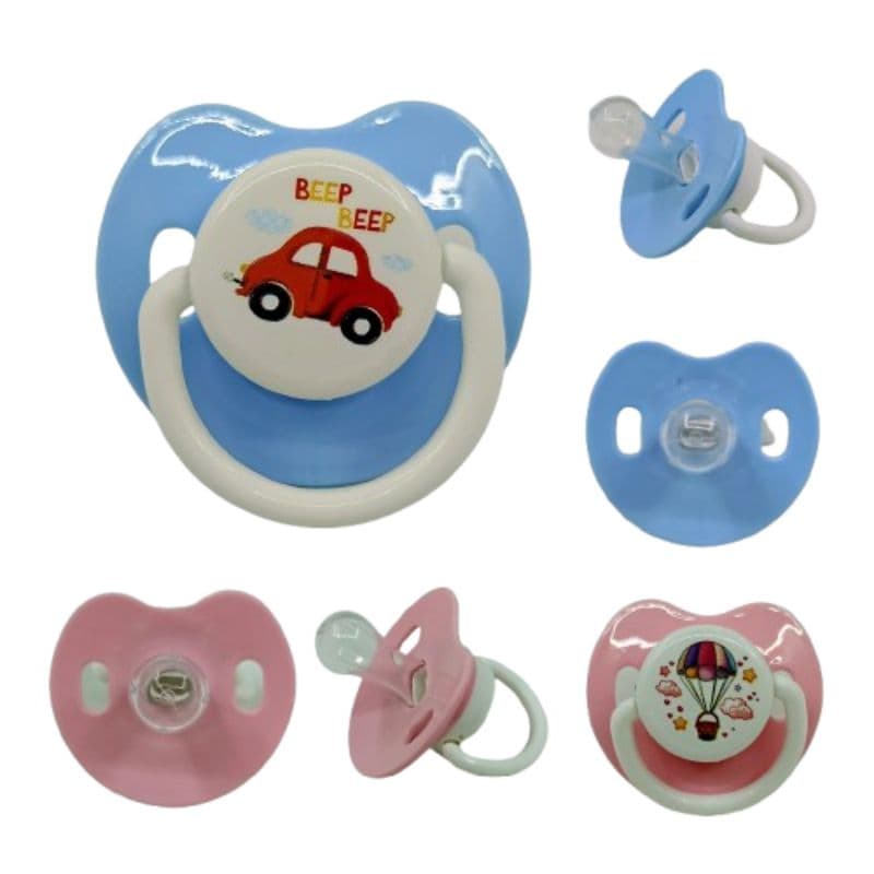 Kit com 3 Chupetas para Recém Nascido Bico Redondo