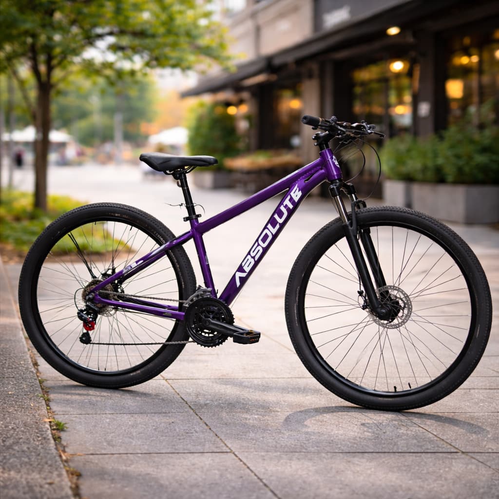 Bicicleta Aro 29 Absolute Nero 5 Roxa, 21 Velocidades, Freios a Disco, Ótima Para Uso Urbano