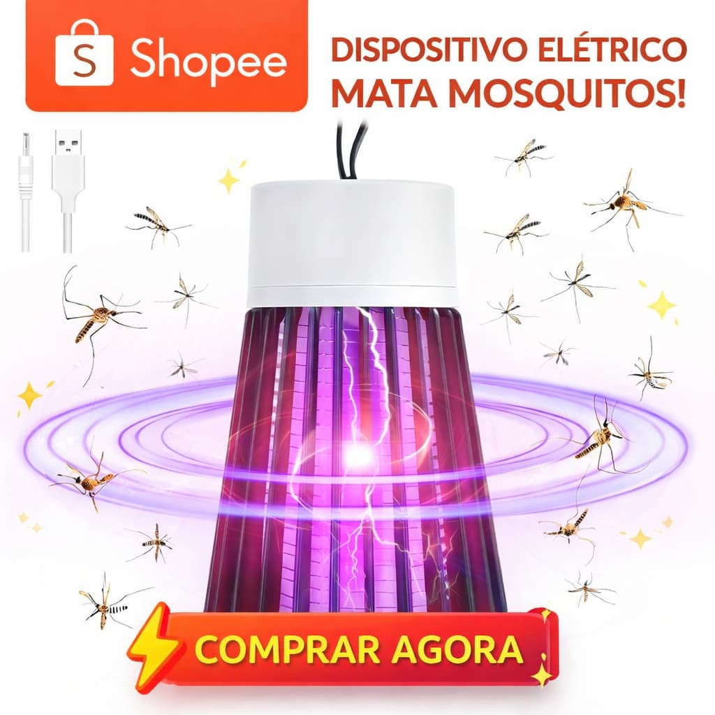 Luminária Anti-Mosquito Pernilongo Repelente Elétrico Lâmpada U.V Armadilha Para Insetos Direto USB