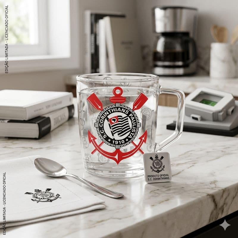 Caneca/Xícara 250ml Corinthians - Fiel Helsim