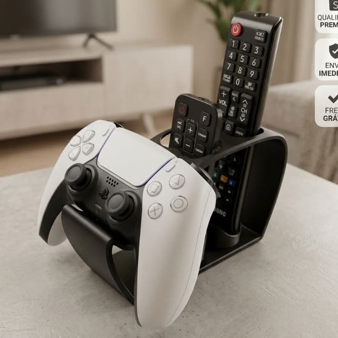 Suporte 3 em 1 - Para Controle Remoto, PS5, PS4, Xbox - Edição RESISTENTE e Multi-funcional