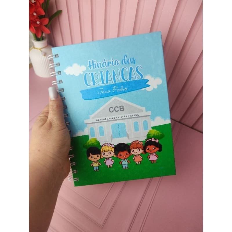 Hinário Infantil CCB Personalizado com Nome | Capa Dura Espiral | Congregação Cristã no Brasil