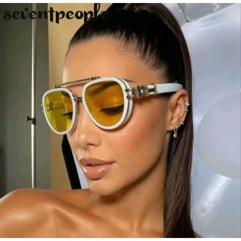 óculos de sol feminino steampank retrô vintage proteçã uv400