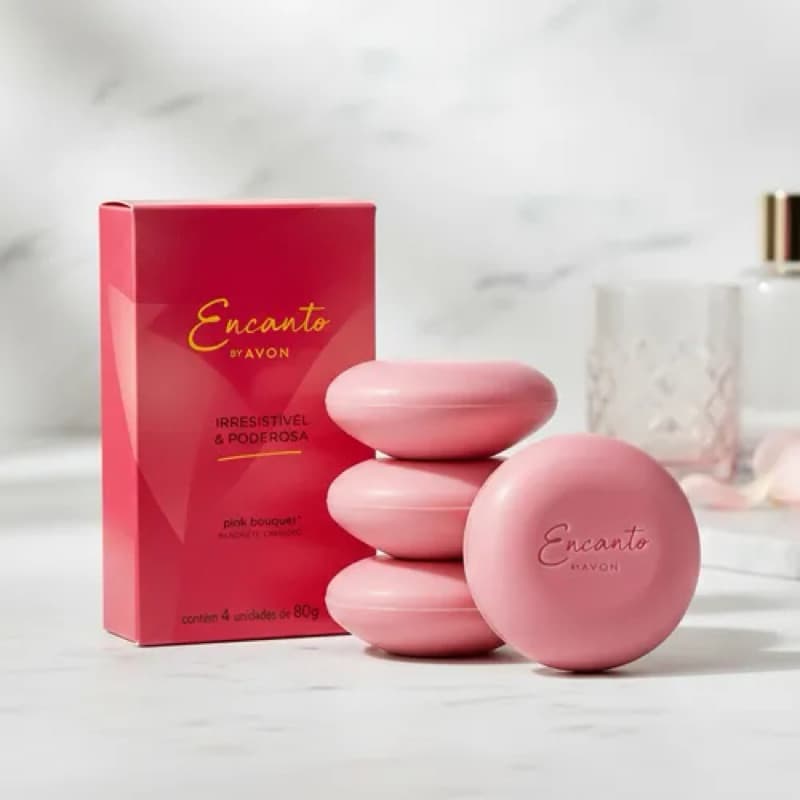 Sabonete Barra Corporal Encanto by Avon Irresistivel & Poderosa 80g 4Un cada