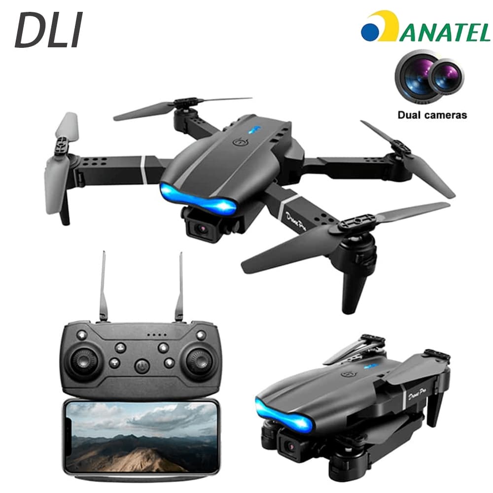 E99 K3 HD 4K Drone Profissional Câmera Dupla Evitar FPV Helicóptero Controle+2 Baterias