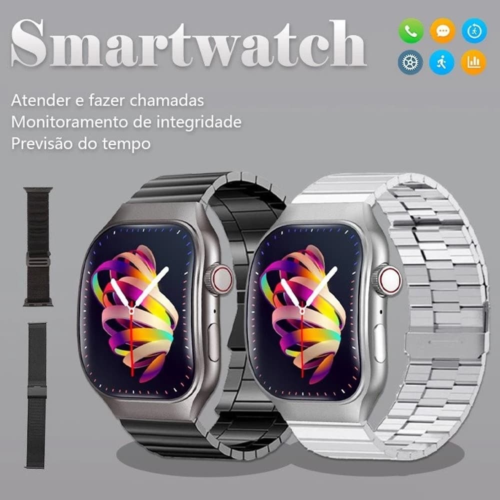 2026 xt70 smartwatch Original, Tela AMOLED 2.01 Frequência Cardíaca, À Prova D'Água, BT5.0