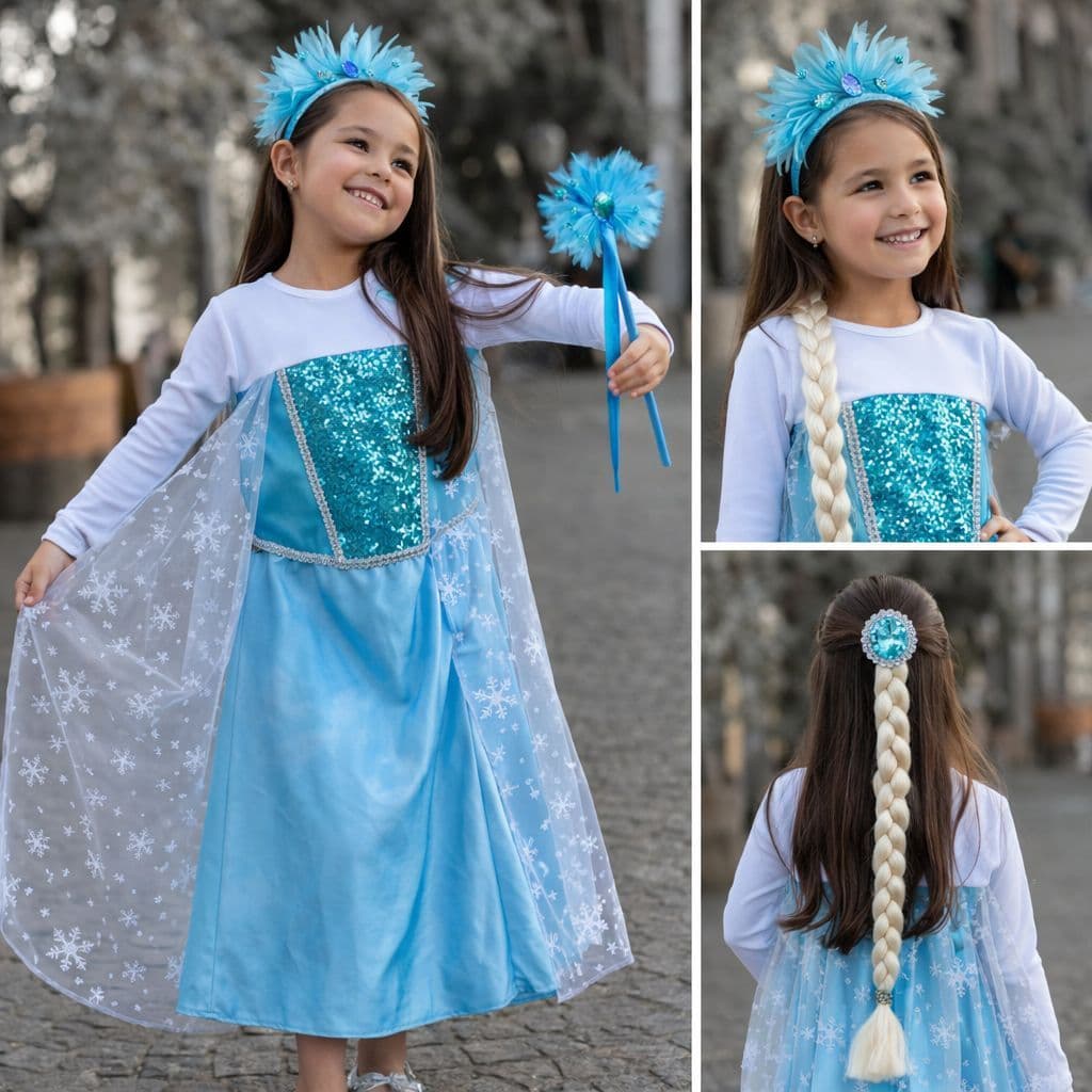 Fantasia MeninaPrincesa Elsa Festa Frozen OLAF com Acessorios