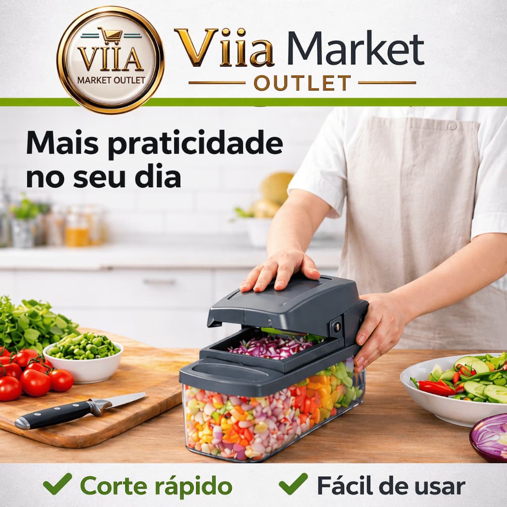 Fatiador Legumes Multifuncional 16 Pecas Ralador Cortador Picador Verduras Frutas