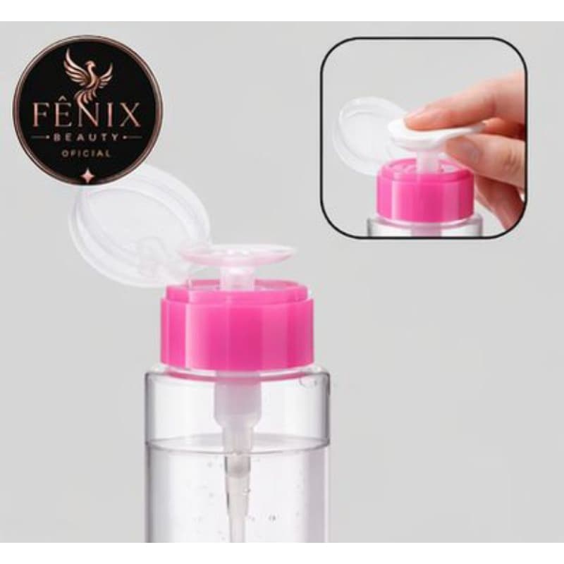 Dispenser Pump 100Ml para Removedor de Esmalte Álcool Acetona Frasco Dosador Manicure