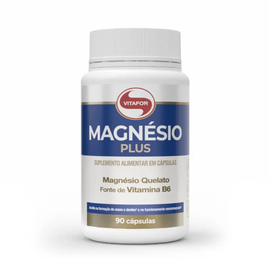 Magnésio Plus Quelato + Vitamina B6 90 Cápsulas – Vitafor