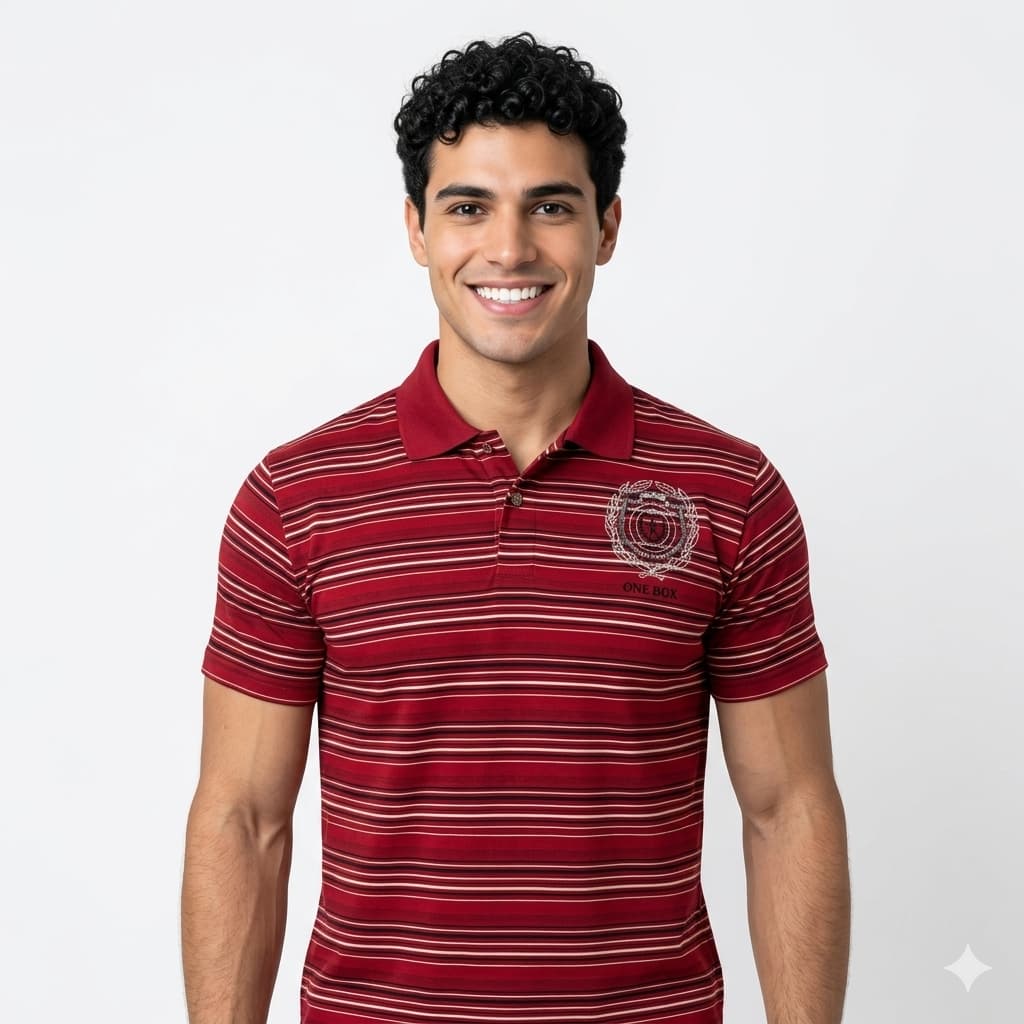 Polo Masculina Listrada e com Brilho