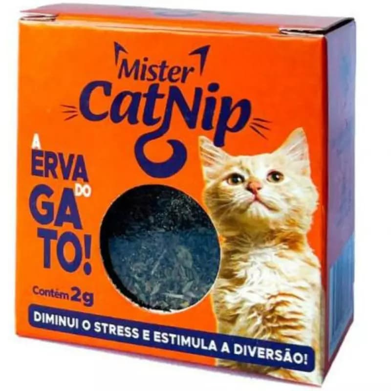 Mister Catnip Erva do Gato.  Natural Aromática Relaxante Atrativa Interativa Acalma E Estimula