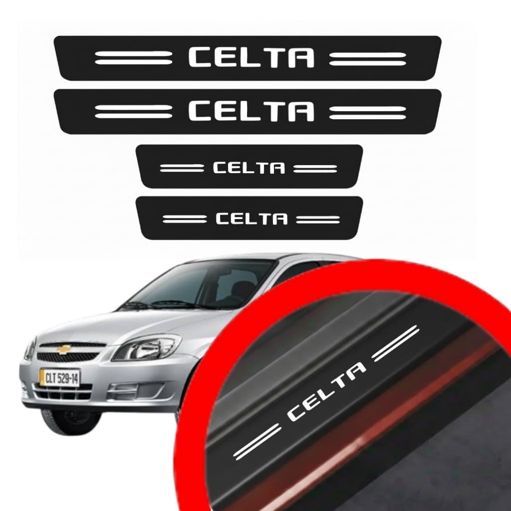 SOLEIRA PROTEÇAO PORTA CELTA UNIVERSAL VINIL PARA CARRO AUTOMOTIVO PERSONALIZADA VARIAS CORES