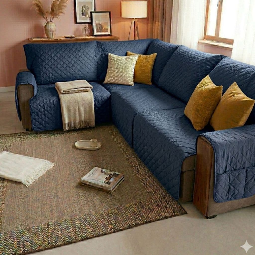 Capa para sofa de canto retratil braço coberto