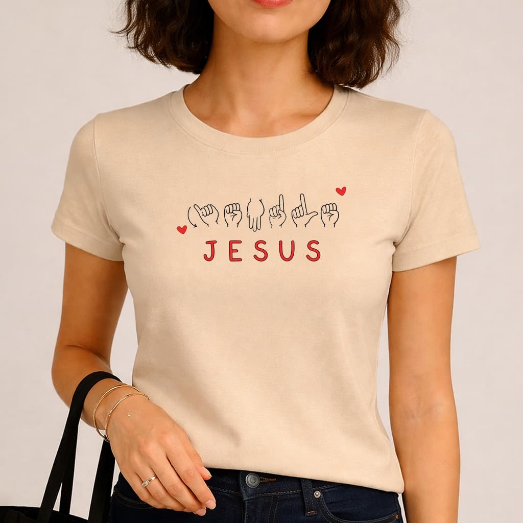 Camiseta Blusa Babylook Feminina Tendencia Conforto Libras Jesus Catolica Cristã 100% Algodão