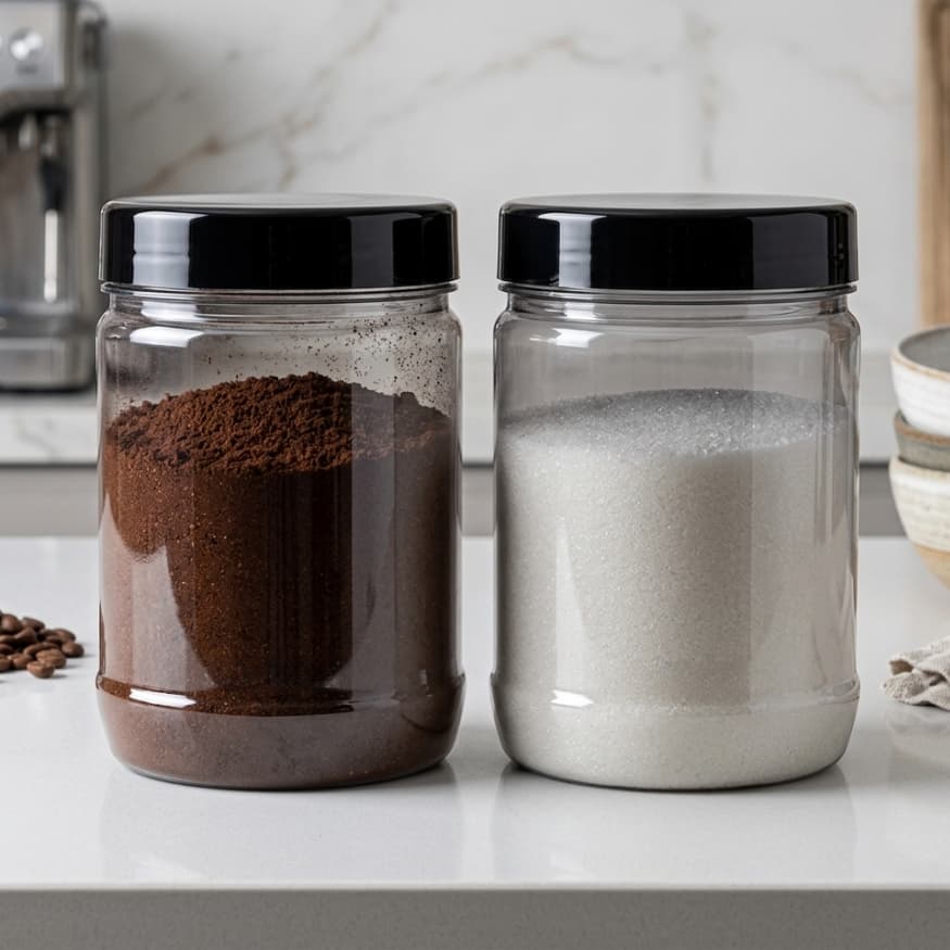 Kit 2 Potes Plástico Cristal 1 Litro Com Tampa De Rosca Porta Mantimentos Biscoito Bolacha Multiuso