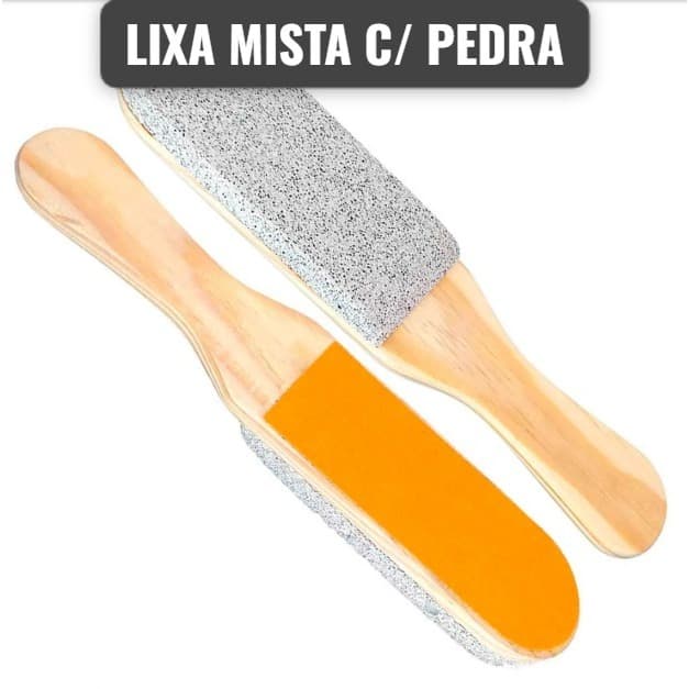 Lixa para os Pés com Pedra Pomes, Lixa Mista p/ Pedicure