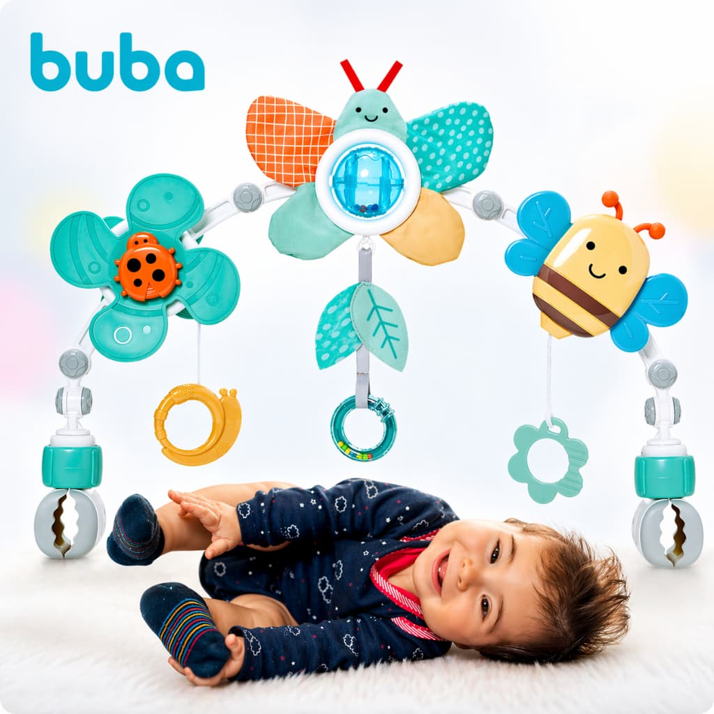 Arco De Atividades Para Bebê Móbile Flexível Borboleta Para Berço E Carrinho Buba