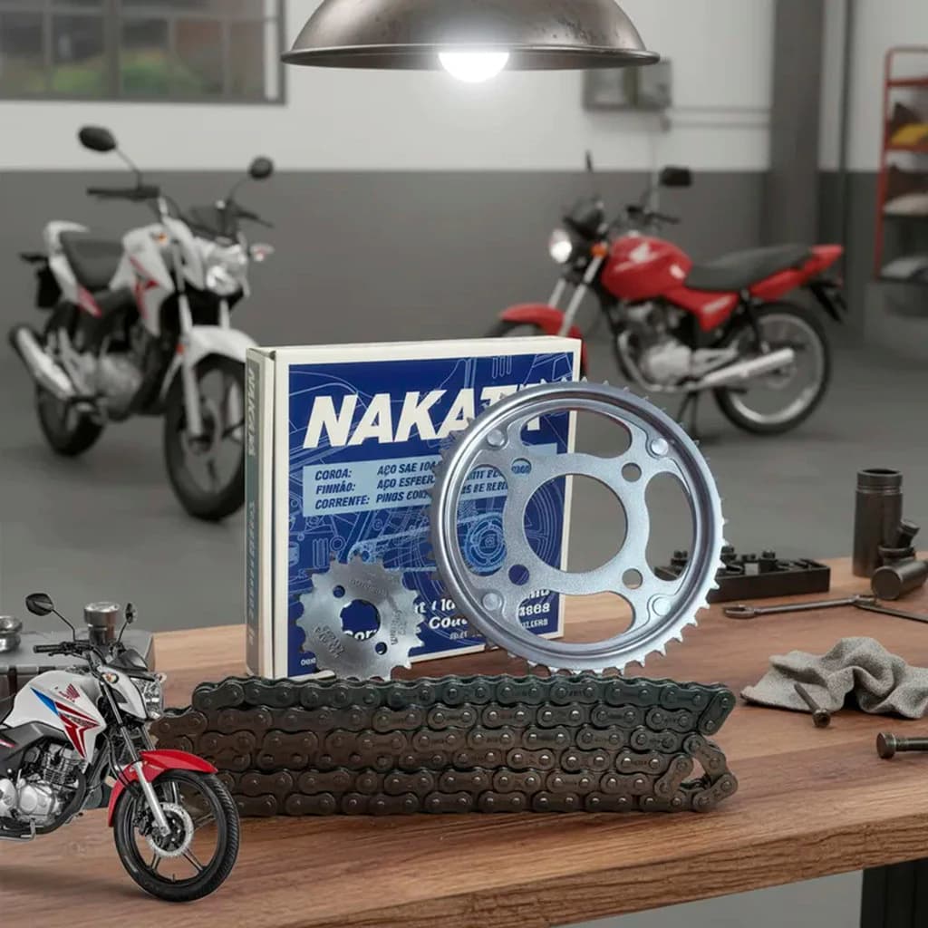 Kit Transmissão Cg150 Titan 150 2004 Até 2015 Fan 150 2009 Até 2015 Nakata S/Ret