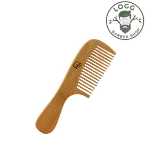 Kit 2 Pentes de Madeira Bambu Antiestático para Cabelo e Barba Alta Durabilidade