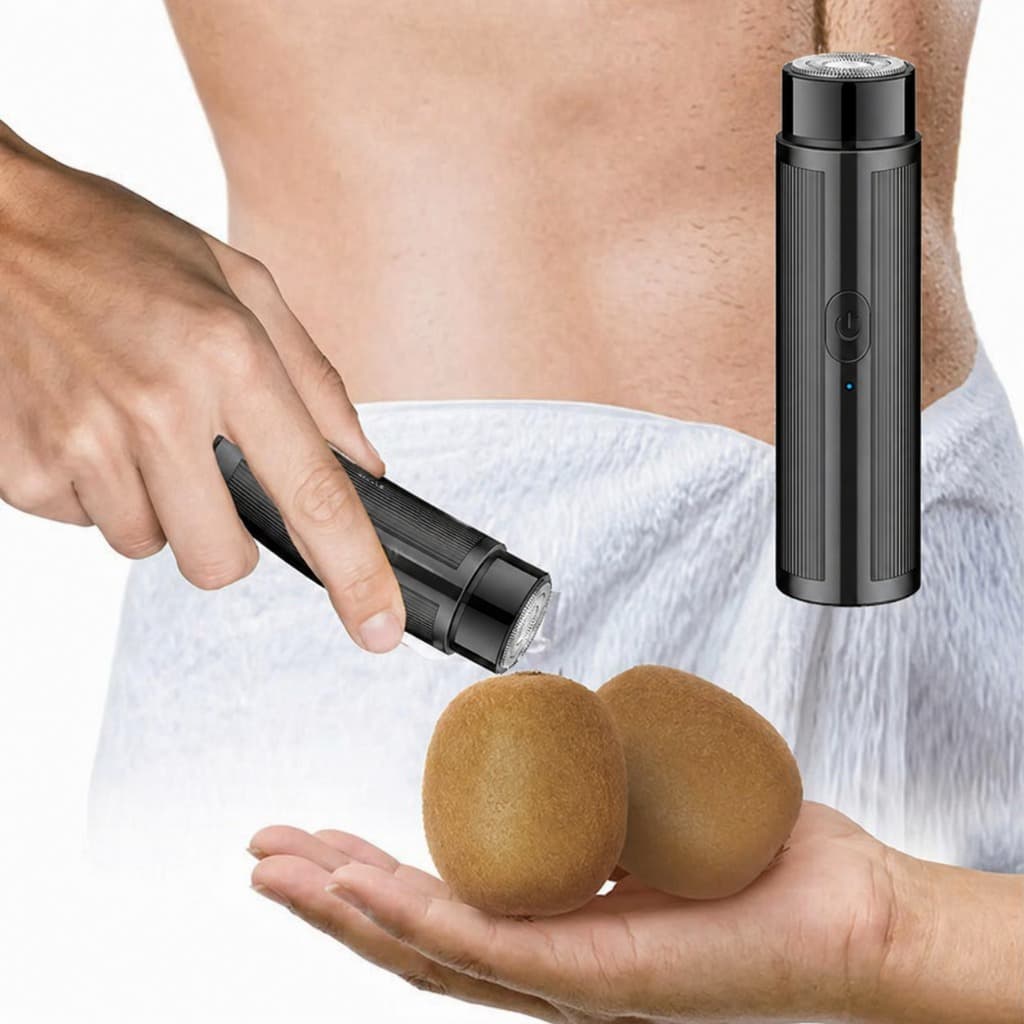 Mini barbeador íntimo elétrico masculino, feminino, recarregável, depilador, máquina de barbear