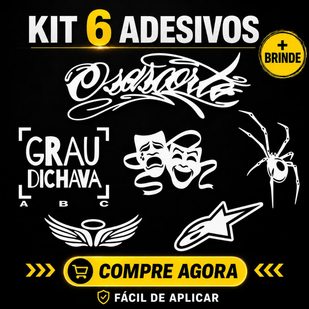 Adesivo Moto Grau Dichava Aranha Chora Agora Ri Depois Asas Estrela Top Vinil Recorte + Brinde