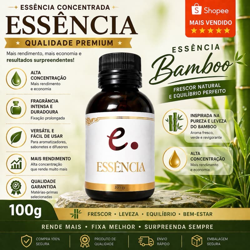 Essência hidrossolúvel Concentrada - BAMBOO 100 G