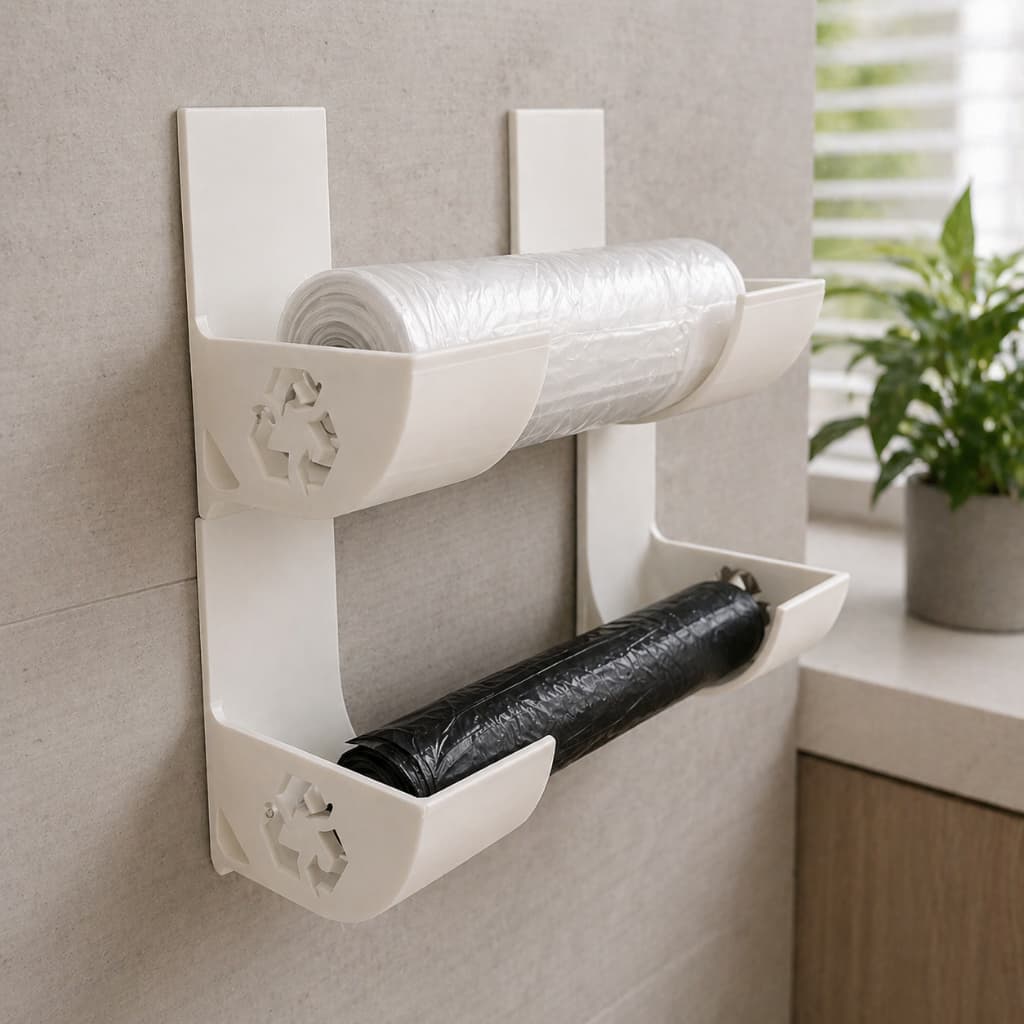 Suporte para sacos de lixo ou utensílios de Organização de Cozinha Envio Rapido