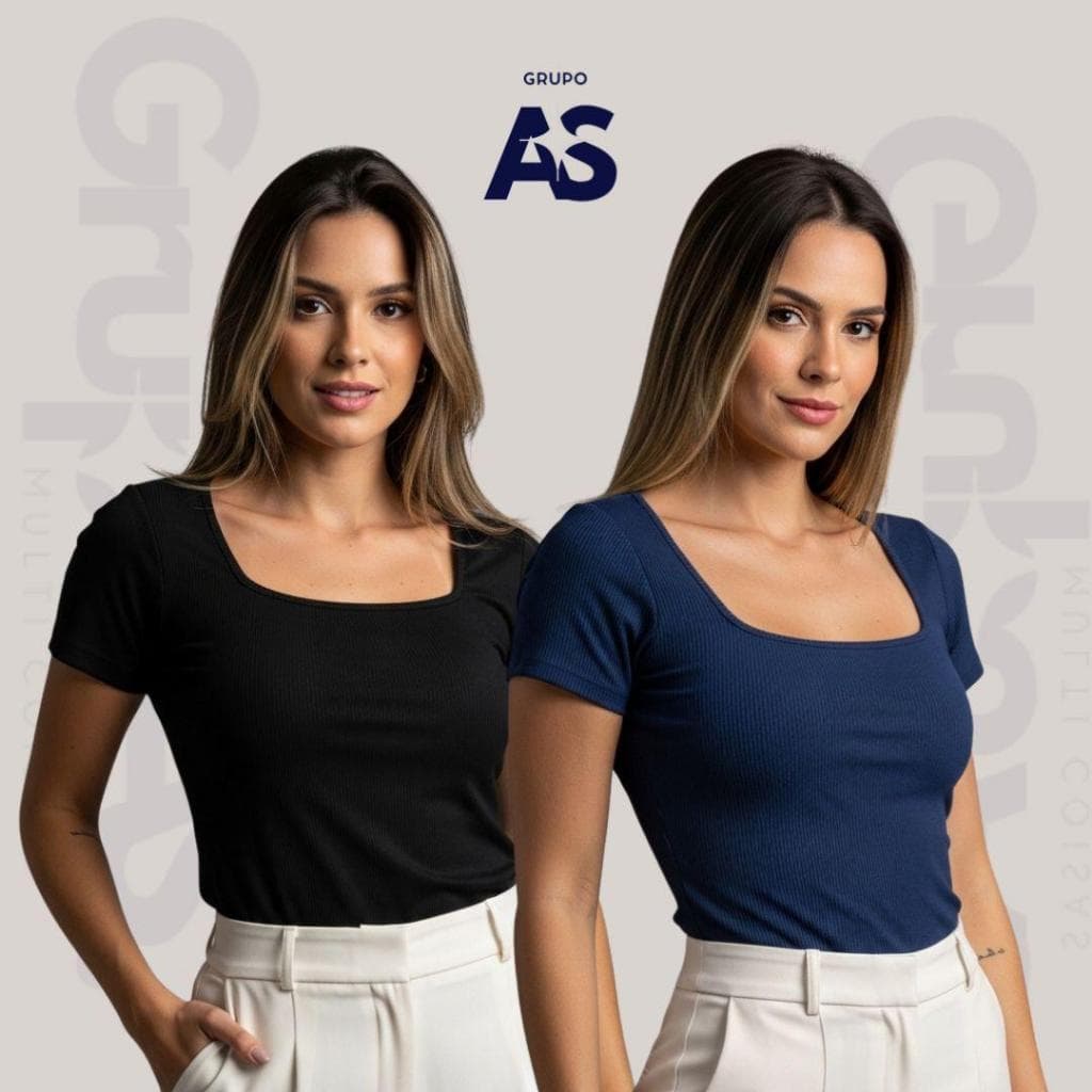 Kit 2 Baby Look Canelada - Casual Dia a Dia Elegante Básica Lisa Moderna Tendência Influencer